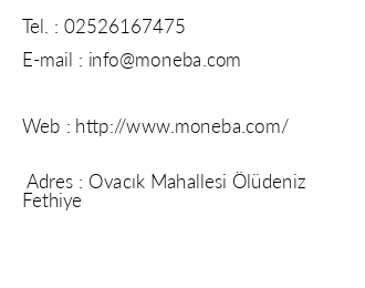 Moneba Suite Hotel iletiim bilgileri